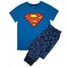 SUPERMAN Boys Camo Logo Long Pyjama Set