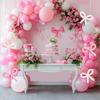 White Balloons Bow Set for Birthday and Valentine's Day Party Decoration