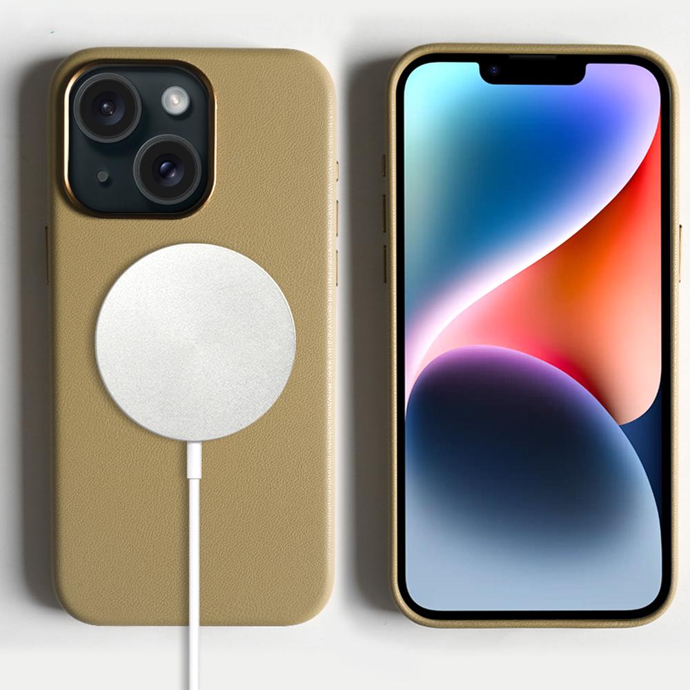 Für iPhone 14 Magnethülle Umweltfreundliche RPET-Leder-Telefonrückseite GRS-zertifiziert