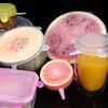 6PCS Food Cover Adjustable Elastic Silicone Cap Reusable Kitchen Utensil Storage Airtight Food Packaging Lids Accessories