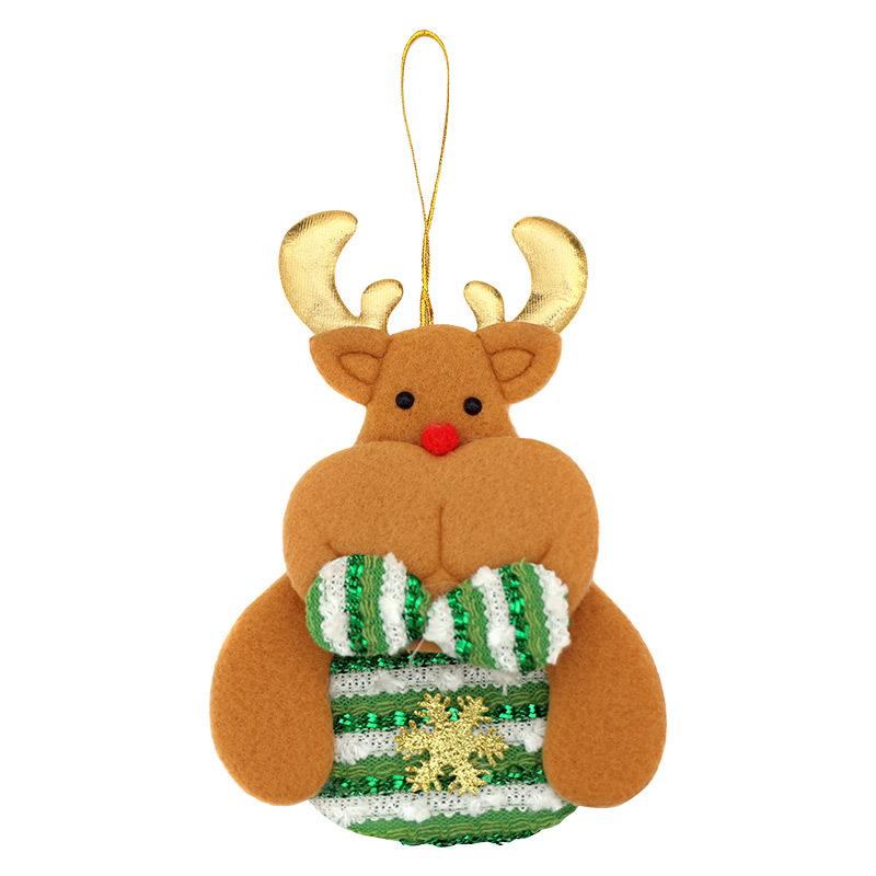 Reindeer Holiday Tree Ornament: Small Christmas Window Pendant Decoration