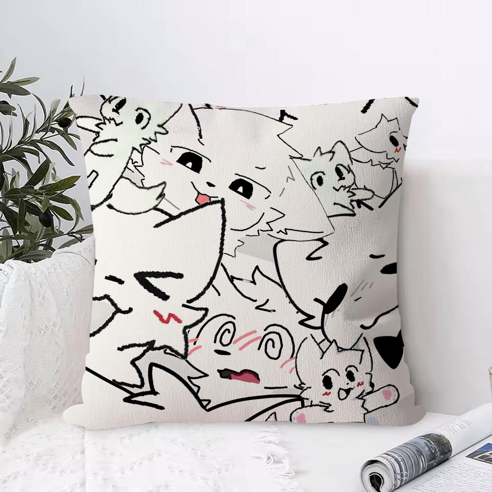 Boykisser Silly Cat Soft Plush Pillowcase DoubleSided Printed Cushion Cover Hidden Zipper Home Decor