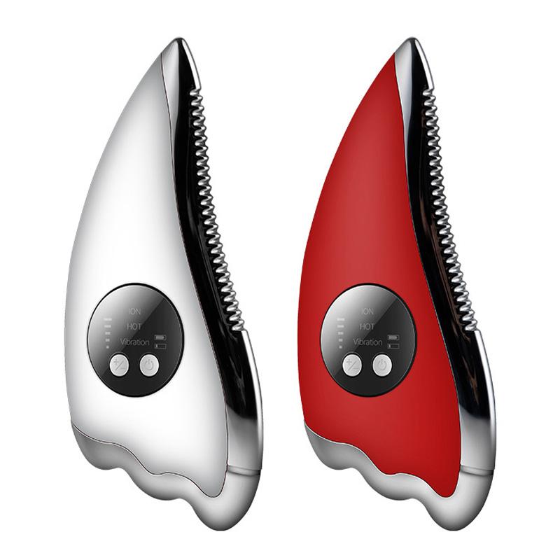 Electric Face Lift Guasha Scraper Board Neck Scraping Vibrating Wrinkle Removal Facial Slimming Massager Plate Meridian Brush