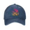 Tropical Sunset Unisex Style Baseball Caps 80s Punk Retro Vintage Novelty Streetwear Distressed Washed Hat Vintage Golf Headwear