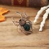 Retro European-American Insect Spider Diamond-Studded Open Alloy Ring