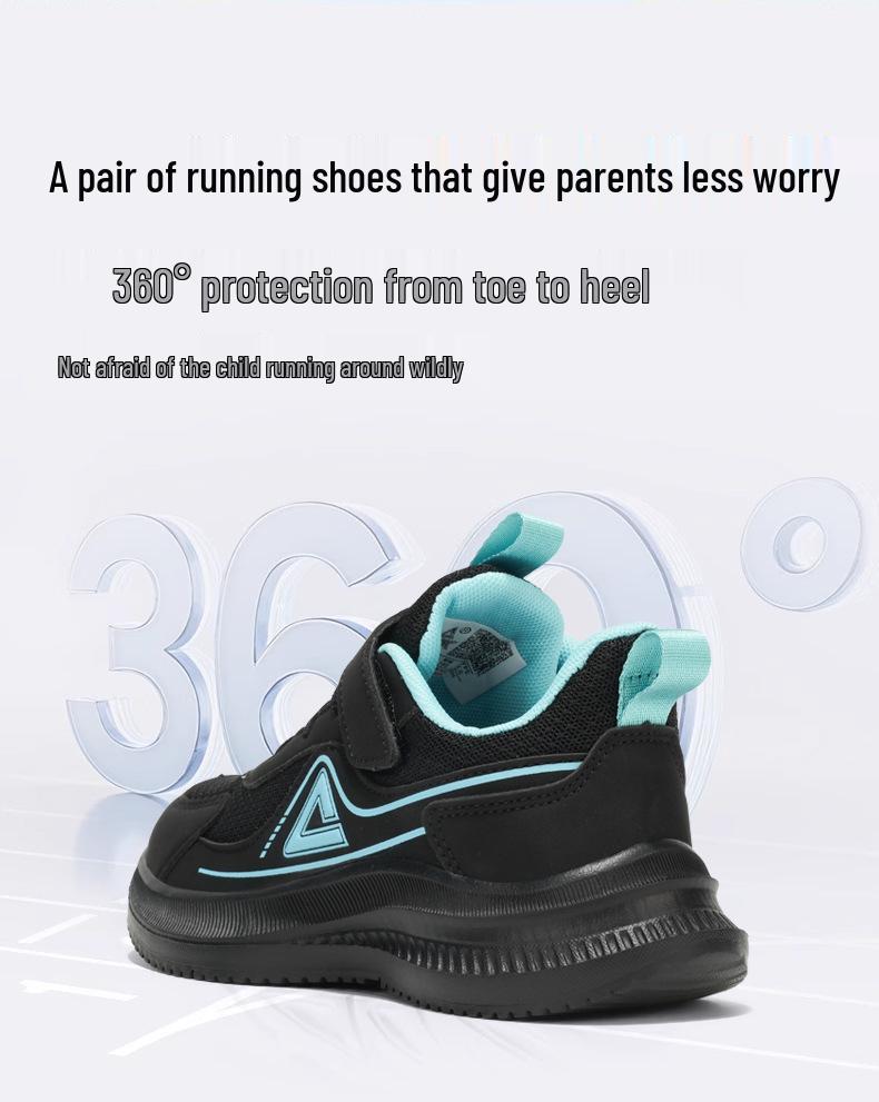 PEAK Boys' Breathable Mesh Sports Shoes - Spring/Autumn, Soft Sole, for Kids