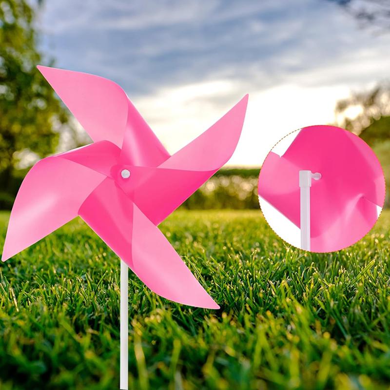 10/20 szt. Kolorowe wiatraczki z tworzywa sztucznego na podwórko, do ogrodu, na trawnik, do samodzielnej dekoracji zewnętrznej, wiatraczek czterolistny, ochrona ptaków TMZ