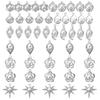50Pcs 10 Styles Alloy Crystal Rhinestone Pendants with ABS Plastic Imitation Pearl Bead Mixed Shapes 19~28x13.5~29.5x7.5~9mm Hole: 1.8~2.5mm
