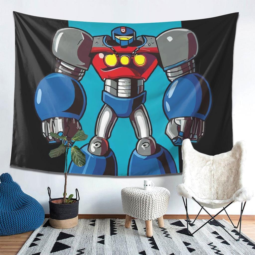 Casual Tetsujin 28 Robot Tapestry Wall Hanging Aesthetic Home Decoration Tapestries for Dorm Room