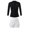 Womens UV Protection 3-Piece Swim Set With Long Sleeve Top Shorts Full-Length Pants Snorkeling Hot Bathing
