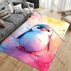 Süßer Pinguin lebendige bunte Kunstwerk Teppich Yoga Wohnzimmer Raumdekoration Kinder Krabbelmatte Fußmatte Bereichsteppich