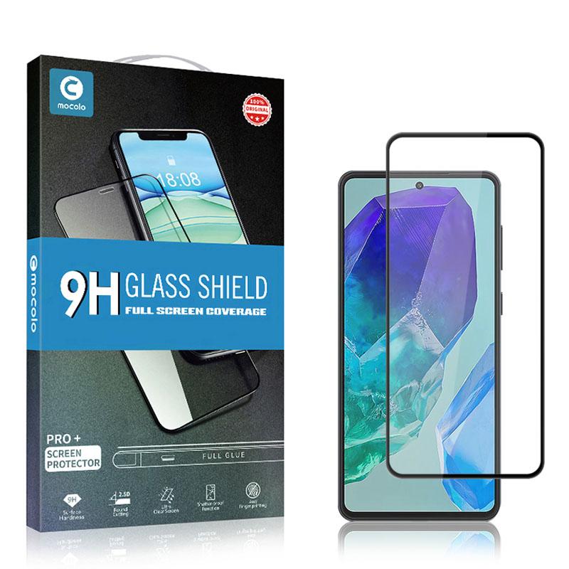 MOCOLO For Samsung Galaxy M55 5G/C55 5G/F55 5G Screen Protector Secondary Strengthening Full Glue Film,Black