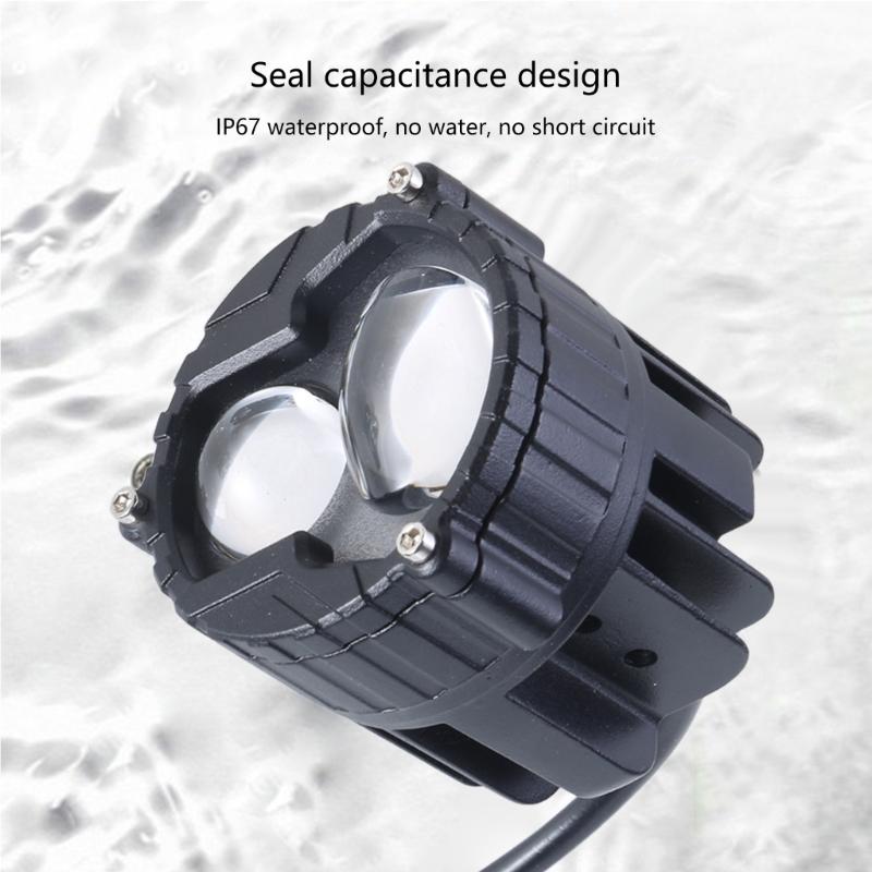 Motorcycle LED Headlight Spotlight Universal for Motorbike Scooter Motocross 24W Fog Lamp