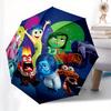 1pc Emotions,Inside Out Automatic Folding Umbrella: Compact 8-Bone Design Cartoon Outdoor Travel Companion, Business Umbrella, Christmas Val