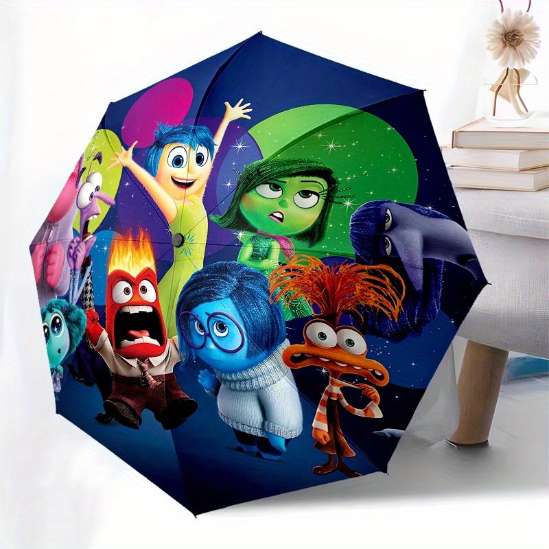 1pc Emotions,Inside Out Automatic Folding Umbrella: Compact 8-Bone Design Cartoon Outdoor Travel Companion, Business Umbrella, Christmas Val
