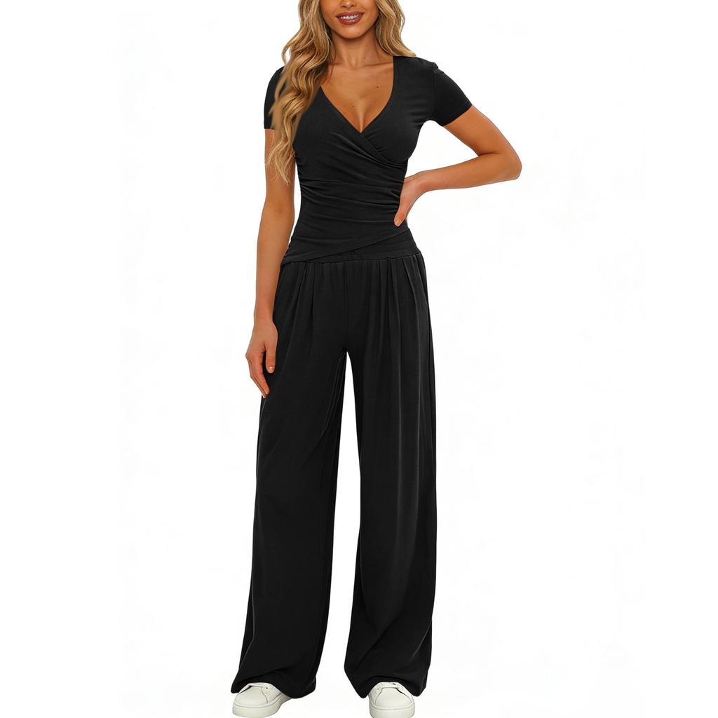 Two Piece Sets For Women Casual Loose Long Sleeve Shirts And High Waisted Drawstring Shorts Tracksuit Outfits