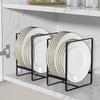 1Pc Kitchen Cabinet Plate Storage Countertop Dish Rack Drawer Dinner Plate Partition Drain Rack Layered Storage Rack Accessories