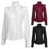 Victoria Women's Gothic Style Vintage Lace Embroidered Long Sleeve Shirt