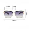 Rimless Sunglasses Square Women Inspired Multi Tinted Fashion Shades Vintage Glasses