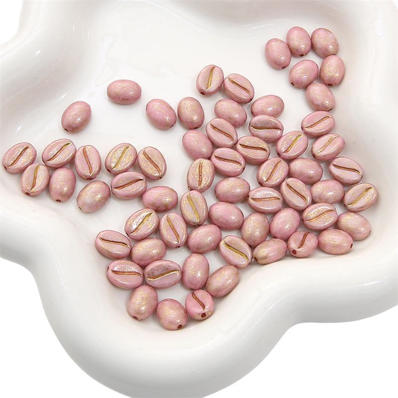 Handgemachtes Armband Perlen 8x10mm Acryl Kaffeebohnen Lose Perlen Handgemachtes DIY Zubehör Perlen Armband Schnüre Trennperlen