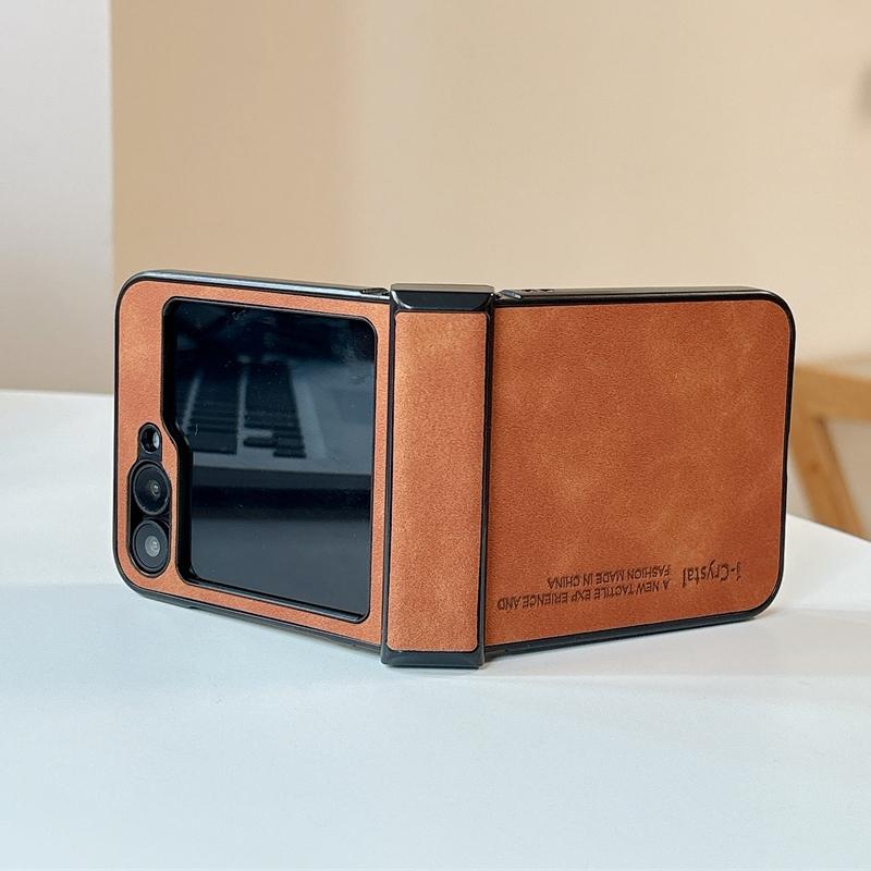 

Business PU Leather Case for Samsung Galaxy Z Flip 6 5 4 3 Flip6 Hinge Protection Slim Matte Shockproof ZFlip6 Flip5 Phone Cover For Samsung Z Flip 6