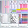 Gradient Stripe Loose-Leaf Planner - Trendy Student Notes Book