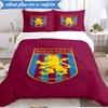 3PCS Aston Villa Football Club Printed Soft Bedding Set,Including 1pc Duvet Cover And 2pcs Pillowcases Perfect for Bedroom, Dormitory, Fan gift