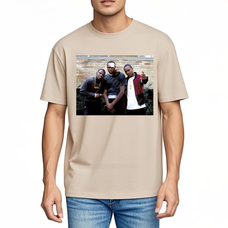 Rock tshirt Casual Unisexs Tshirt Three Unisex Standing Together Smiling Daily Wear Trendy Tshirt Fashionable New Teeshirts