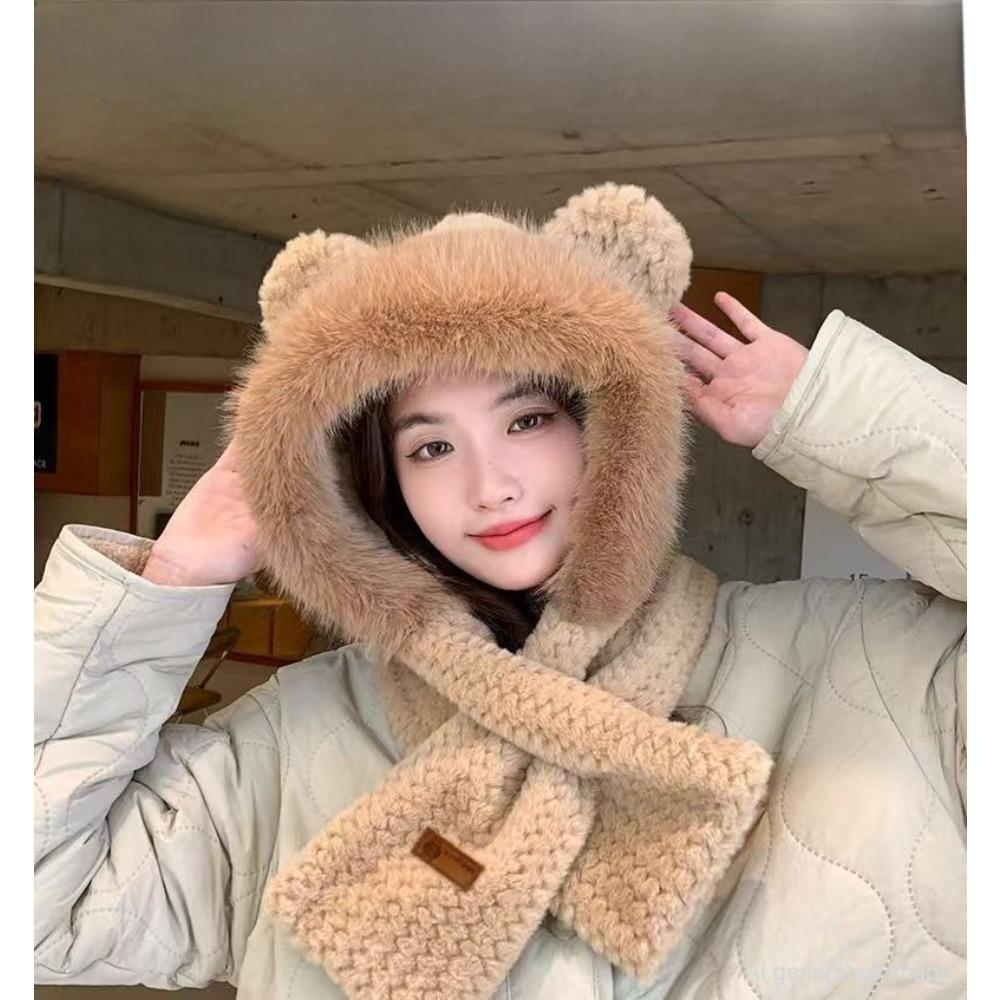 Winter Knit Trapper Hat Fleece Lined Thickened Earflap Beanie Windproof Warm Cold Weather Cap