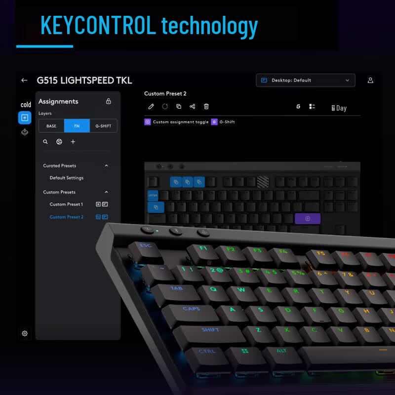 Logitech G515 TKL Tri-Mode Wireless Mechanical Gaming Keyboard