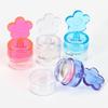 1 Set Flower Shape Nail Stamper Clear Silicone Head Manicure Scraper Transfer Templates Printing Kits Nail Art Stamping Plates