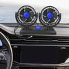 Car Double Head Folding Fan Air Circulation Low Noise Lightweight 2 Speeds Auto Cooling