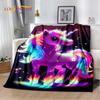 HD Unicorn Cartoon Cute 3D Dream Girl Blanket,Soft Throw Blanket for Home Bedroom Bed Sofa Picnic Travel Office Cover Child Gift