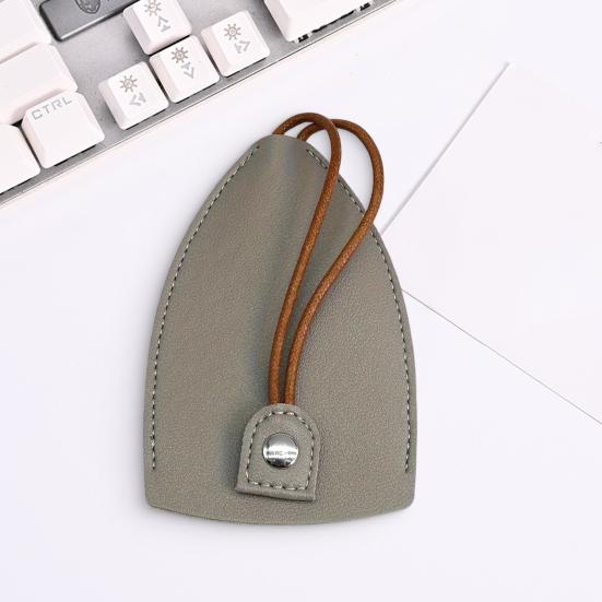 Organizador Porta-Chaves de Couro Sintético Retrátil Chaveiro de Carro Bolsa Anti-Perda Capa Portátil para Armazenamento de Chaves Dispositivo de Fecho de Pressão