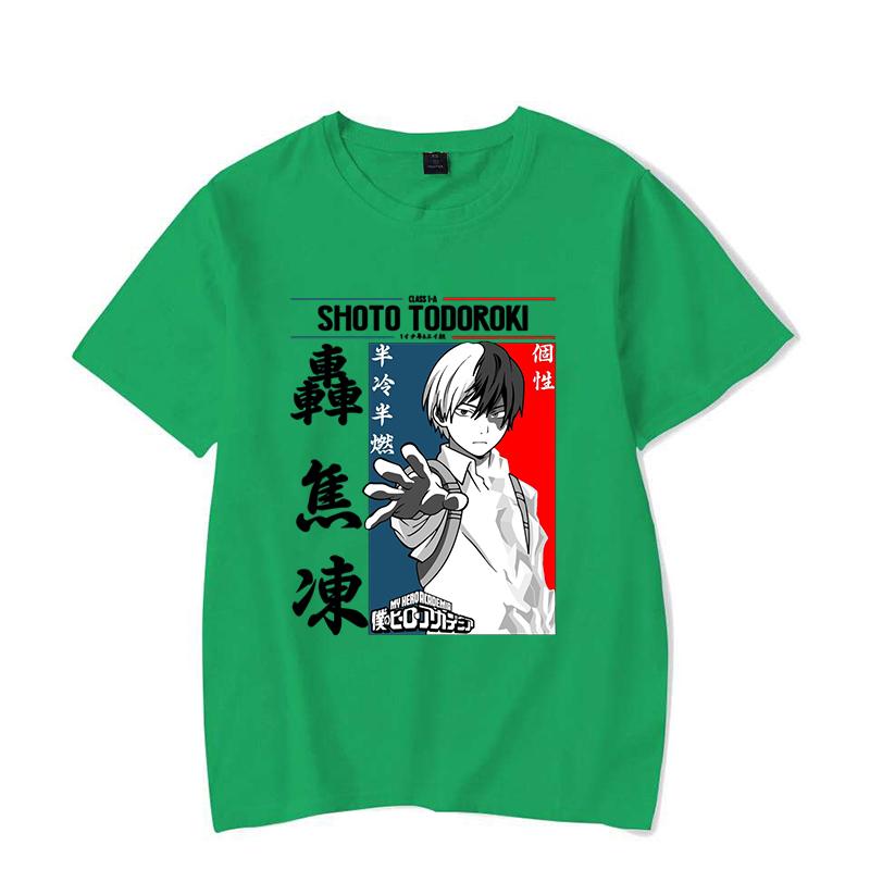 

Hot Todoroki Shoto Printed T-Shirts For Women Men Short Sleeve Funny Anime Round Neck Tee Shirt Casual Summer Tops 4XL