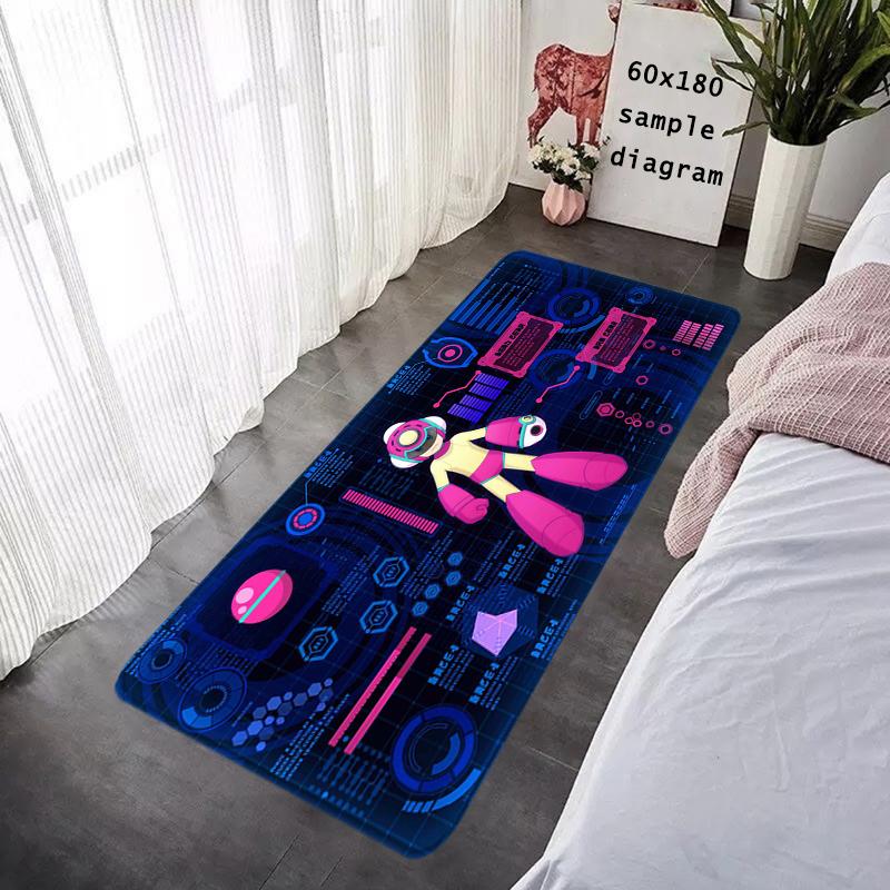 Interior Floor Mat Doormat Mega Man X8 Rockman Non-slip Foot Rug Rectangle Kitchen Carpet Bedroom Bedside Mats Home Decor