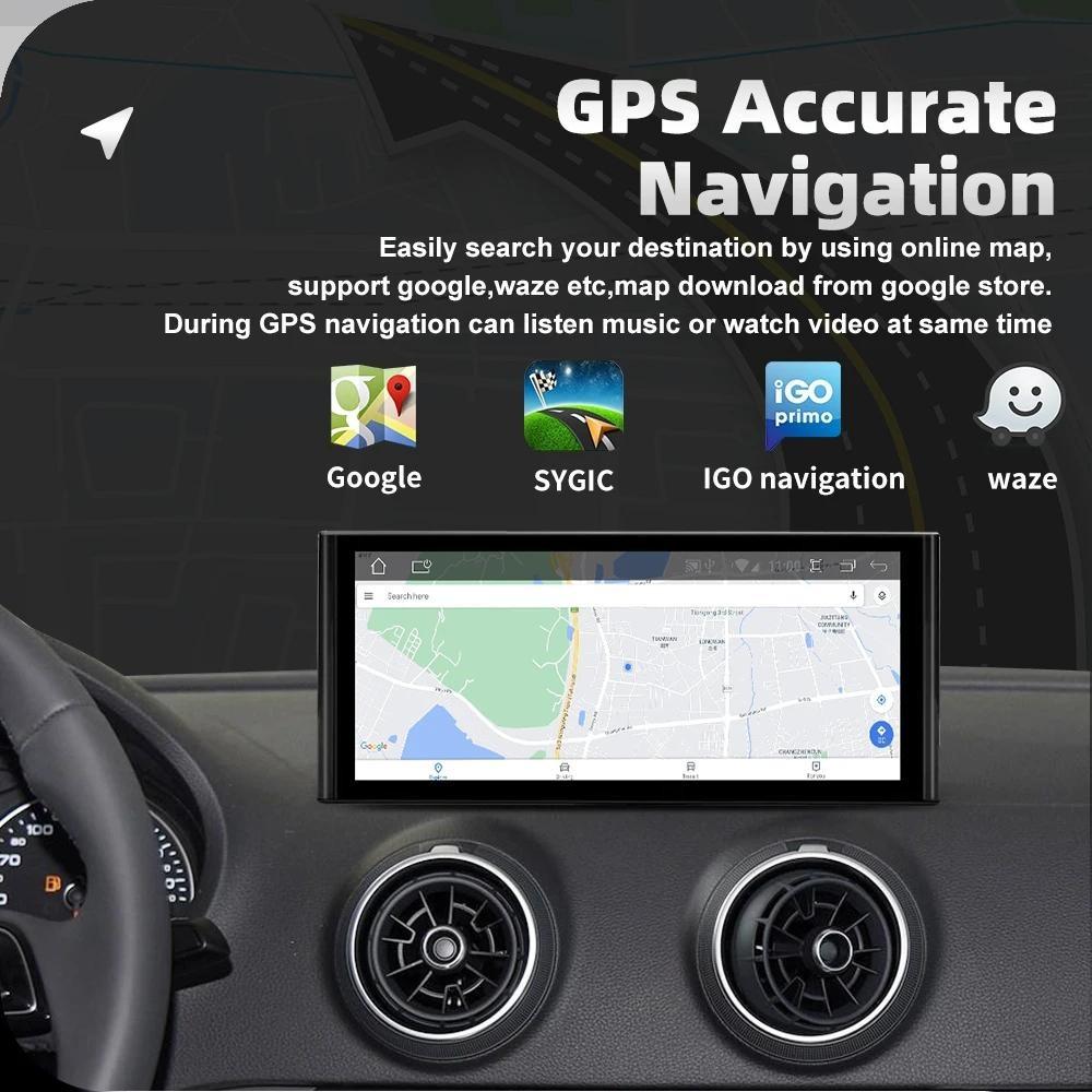 10.25'' Android13 Car Radio For A3 2014-2018 GPS Stereo Multimedia Player CarPlay Auto Headunit Bluetooth 4G Wifi
