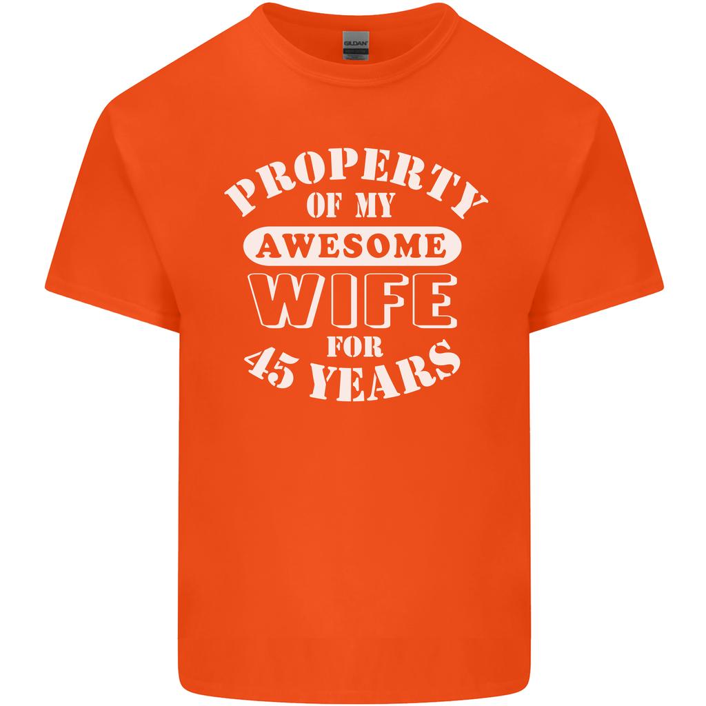 45 Year Wedding Anniversary 45th Funny Wife Unisexs Light Cotton TShirt