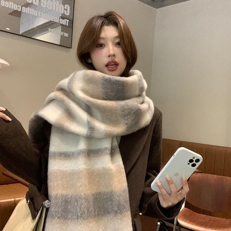Maillard Premium Atmosphere Scarf Women's Winter New Korean Version Versatile Thickened Mahai Plush Scarf Autumn