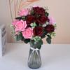7 Heads Real Happy Flower Mini Photography Photo Gift Valentine's Day Flowers 8 Colors Crystal Grass Bouquet Home Decorative