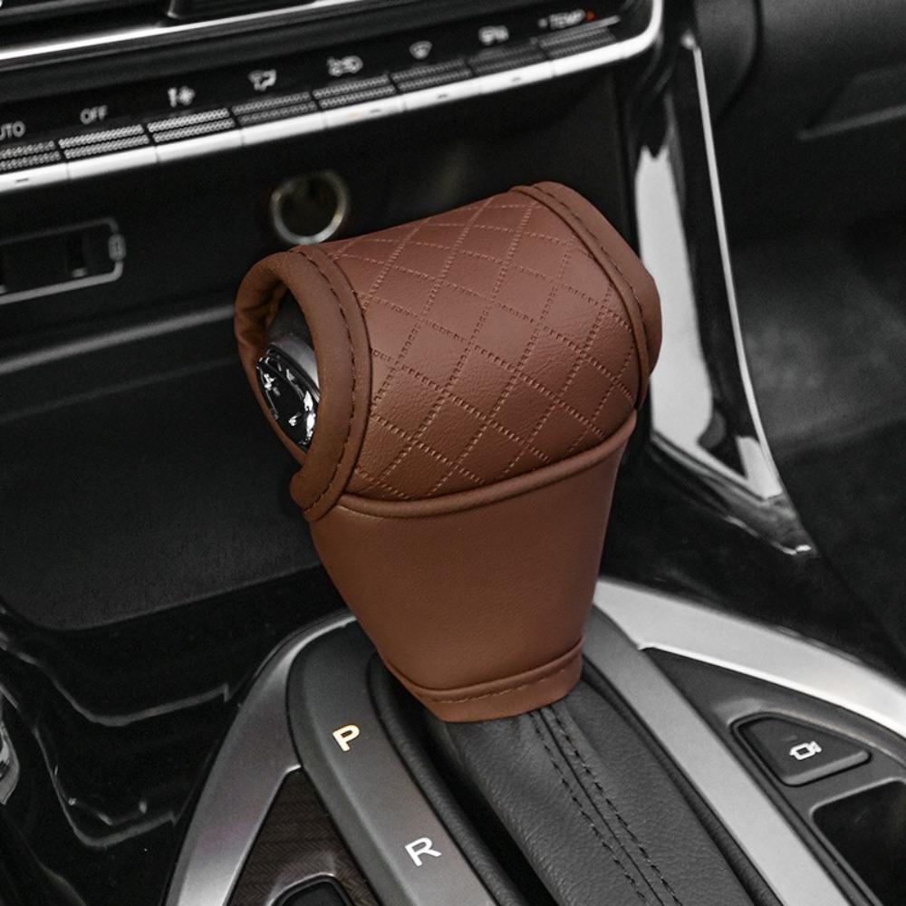 PU Leather Car Gear Shift Cover Durable Shift Lever Decoration Shift Lever Cover Automobiles Interior Accessories