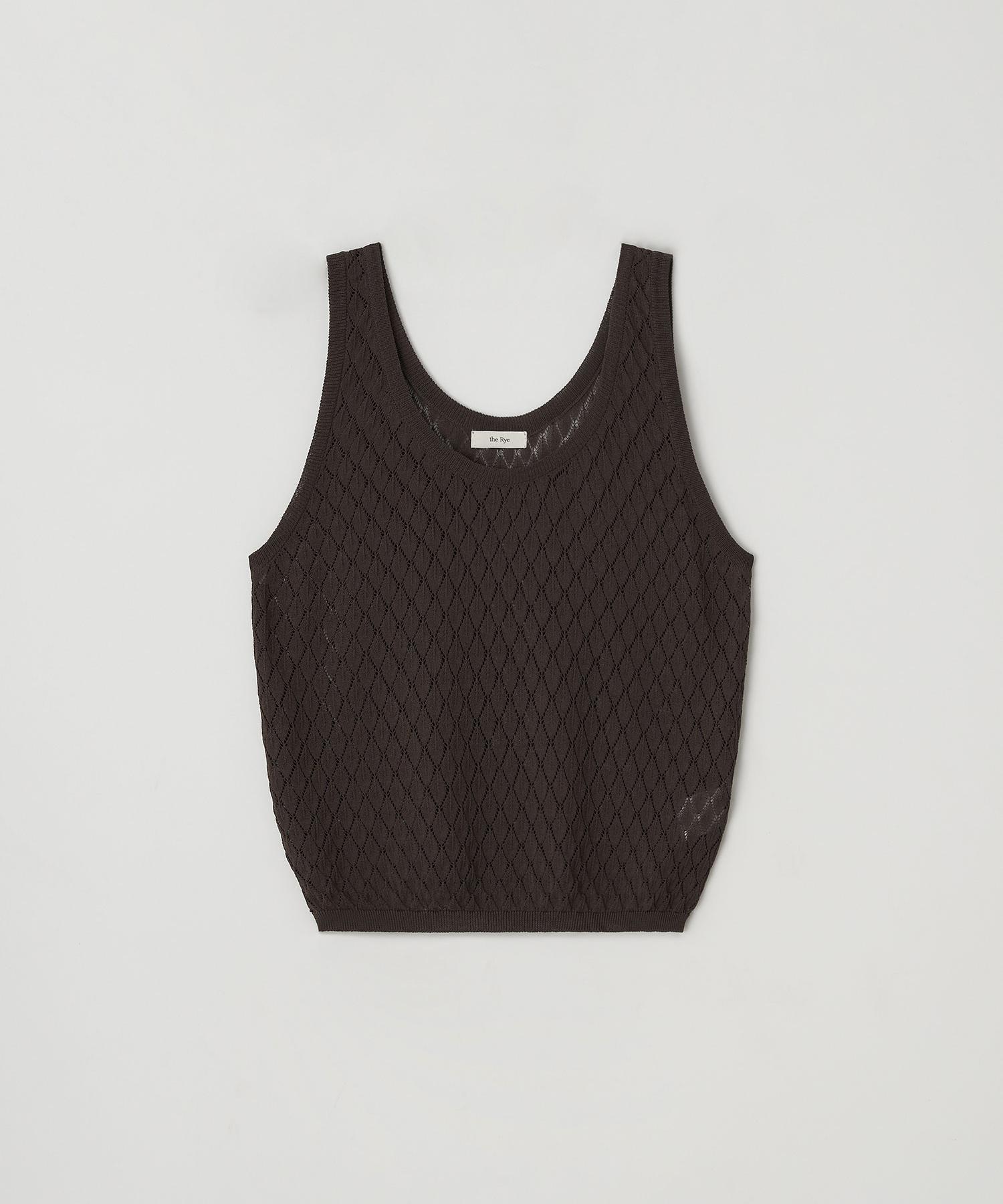 The Rye Net Sleeveless Knit(Brown) Brown/Free