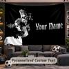 Bride of Frankenstein Personalized Tapestry Support Custom Name, Wall Art Home Decoration