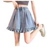 High Waist Harem Denim Shorts - 2024 Wide-Leg Autumn Collection