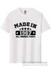 Tee Fashion Made In 1967 T Shirts Cotton Funny O Neck Birthday Gift T-shirt Tops Tee Cool Mans Tshirt