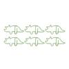 100 Pcs Shaped Paper Clips Cyan Triceratops Shape Metal Portable Electroplating Process Office Clips