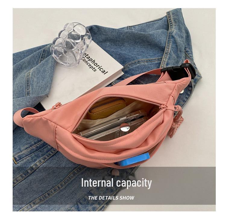 2024 Japanese Sporty Crossbody Bag for Women - Korean Trend, All-Match Chest & Waist Design, Simple Messenger Style