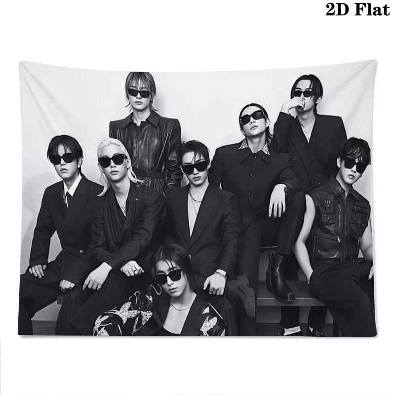 SKZ Wall tapestry, aesthetic printed fabric blanket, suitable for bedroom, living room, and home decor.