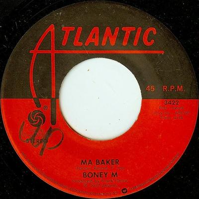 7inch Record BONEY M. - Ma Baker / A Woman Can Change A Man 3422 Atlantic 1977 US Soul/Funk Used