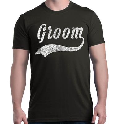 Weißes Bräutigam T-Shirt Hochzeit Junggesellenabschied Verlobter Ehemann Verlobungs-Shirts